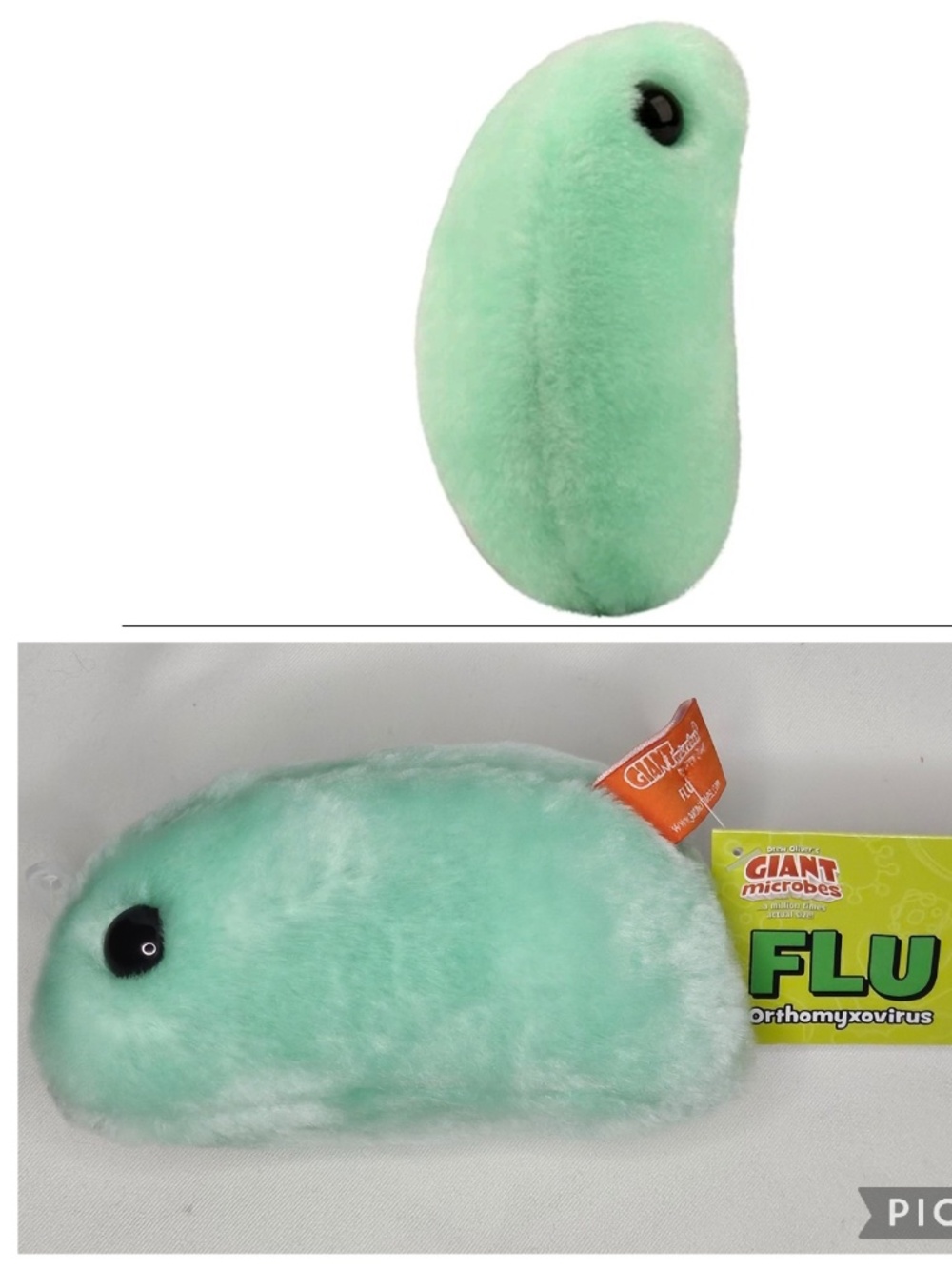 New GIANTmicrobes Drew Oliver Flu Orthomyxovirus Influenza Virus Plush Toy 5"